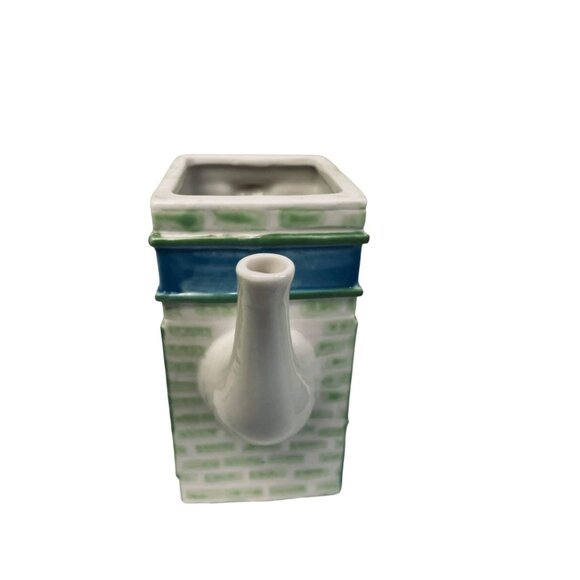 Vintage Tpot Buiding Mainstreeet Store Front Lidded Tea Pot 7" x6" 3" - Picture 9 of 9